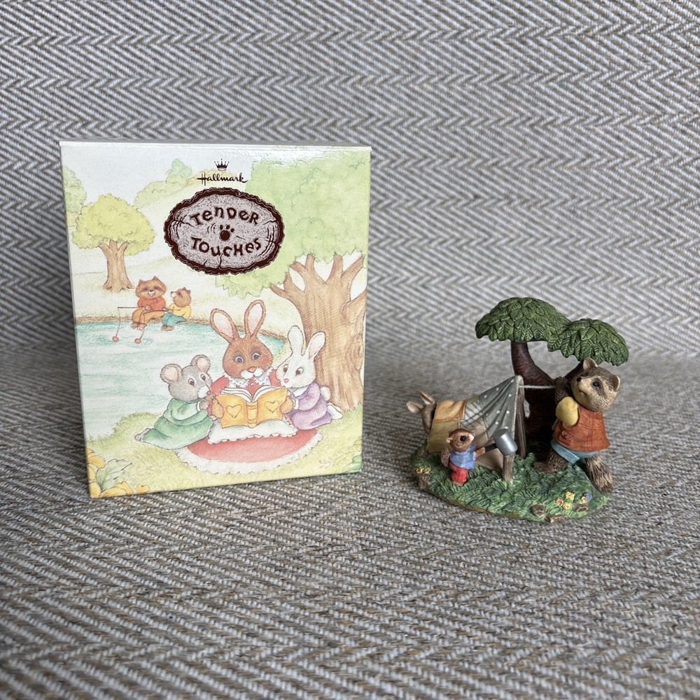 Hallmark Tender Touches Happy Campers "Tents" Situation Figurine
